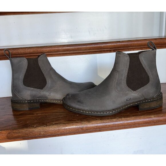 NEW Born Men's Hemlock Leather Boots Size 9.5 Brown Pull On Casual Fall Winter - Picture 10 of 13
